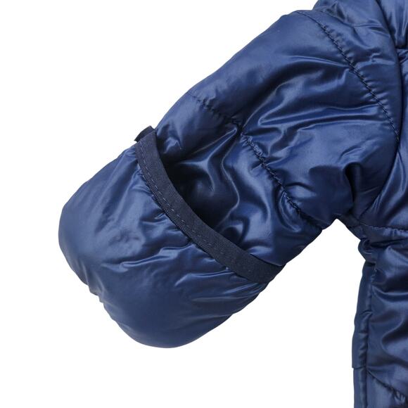 Jessica Simpson Baby Girl Solid Navy Winter Puffer Pram Snowsuit Size 3-6 Month - Picture 7 of 7